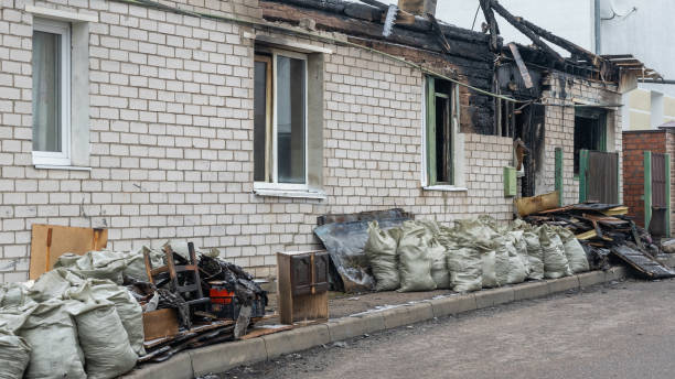 Professional Fire Damage Restoration technician working in Cortez, FL